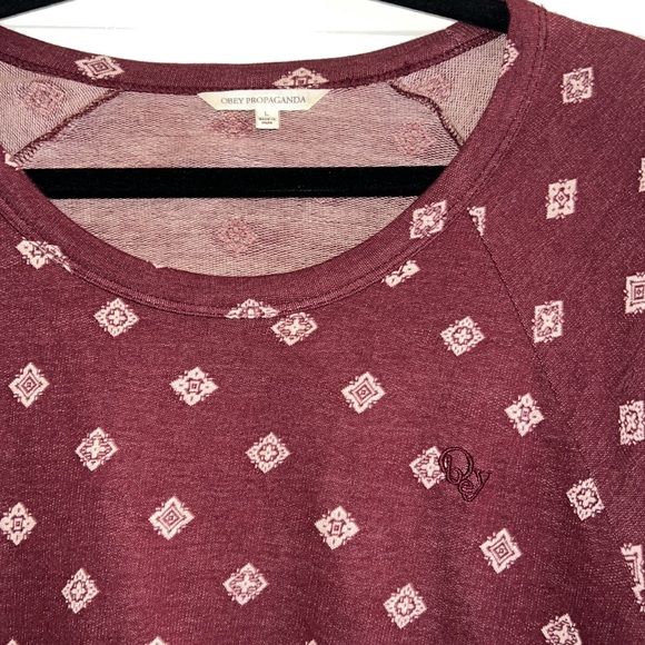 Obey Propaganda dark red/burgundy long sleeve mini dress with zips. Size Large. - Picture 2 of 9